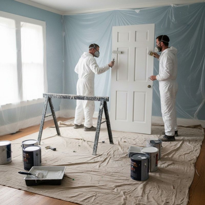 Local Entryway Door Painting pros at work